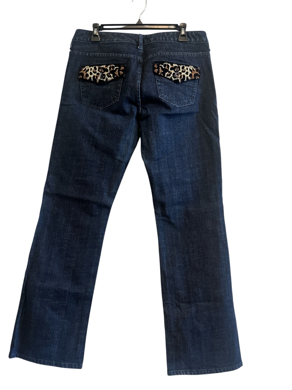 Y2K/Vintage X2 Dark Blue Women's BootCut Jeans with Leopard Accent inthe Pockets